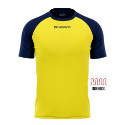 Tricou Givova Capo - galben/bleumarin, S