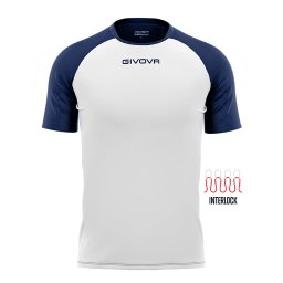 Tricou Givova Capo - Alb/Bleumarin, 3XL