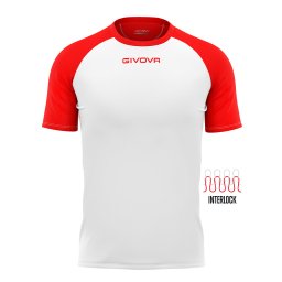Tricou Givova Capo - alb/rosu, 2XL