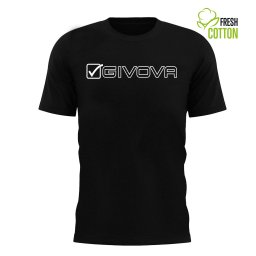 Tricou Fotbal GIVOVA Mondo Bumbac 100% 170g/m² - Negru, 3XL