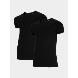Tricou Bărbați Slim 4F – Set 2 Bucăți Bumbac - Negru, 3XL