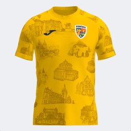 Tricou oficial de incalzire FRF Romania - Galben, 3XL