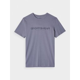 Tricou regular 4F cu imprimeu pentru barbati - bleumarin - Denim, M