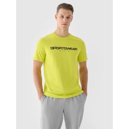 Tricou regular 4F cu imprimeu pentru barbati - verde - Verde, XL