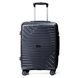 Troler Cabină NAUTICA Polipropilenă 20'' 55cm Gri/Negru/Bleumarin - Negru, 20"