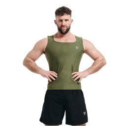 Vesta de transpiratie pentru barbati RDX M1, fara fermoar, certificata REACH OEKO TEX 100 - Verde militar, 3XL