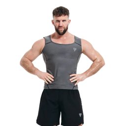 Vesta de transpiratie pentru barbati RDX M1, fara fermoar, certificata REACH OEKO TEX 100 - Grey, M