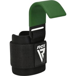 Curele cu Cârlig Ridicare Greutăți RDX W5 Shell Shock GEL™ Grip Flex™ - verde army