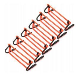 Set 6 Gărdulete Antrenament Yakimasport Înălțime Reglabilă 15/25/30 cm Portocaliu