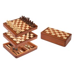 Set joc Sah/Table/Dame Philos , 18 mm