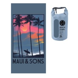 Prosop Plajă Microfibră Maui & Sons 90x180 cu Geantă Waterproof