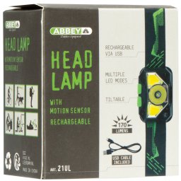 Lampa de cap Avento, cu senzor de miscare
