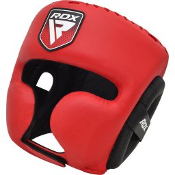 Casca de box RDX APEX, cu protectie pentru obraji - Rosu, M