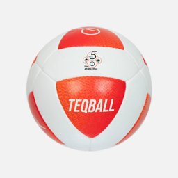 Minge Teqball Oficială - Cusută Manual, Poliester, Latex - Portocaliu Fluo