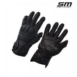 Manusi moto din piele naturala SM Racewear Blade - Barbati - Sport Touring - Cu protectii monturi, degete si antebrat - Aderenta excelenta - Negru