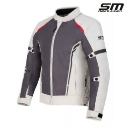 Geaca moto textila SM Racewear MeshTech - Barbati - Vara - Ventilata integral - Protectii CE - Negru