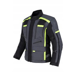 Geaca moto textila SM Racewear Defender - Barbati - Impermeabila si Ventilata - Protectii CE - Negru
