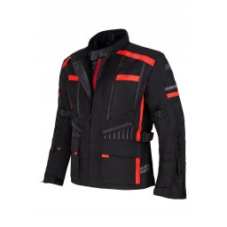 Geaca moto textila SM Racewear Defender - Barbati - Impermeabila si Ventilata - Protectii CE - Negru