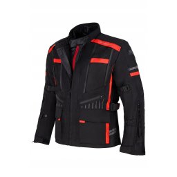 Geaca moto textila SM Racewear Defender - Barbati - Impermeabila si Ventilata - Protectii CE - Negru