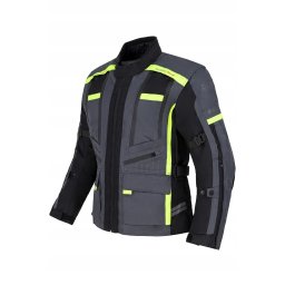 Geaca moto textila SM Racewear Defender - Barbati - Impermeabila si Ventilata - Protectii CE - Negru