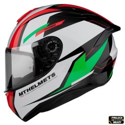 Casca moto integrala MT Targo Pro Sound - Verde Lucios - ABS, ECE DOT