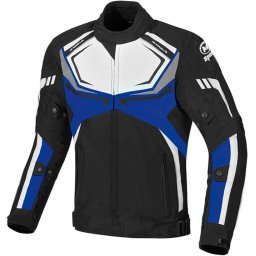 Geaca moto textila Speed Blue - Sport Urban - Impermeabila, Ventilata - Protectii CE - Negru Albastru
