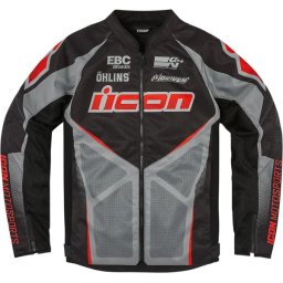 Geaca moto textila Icon Hooligan Ultrabolt - Barbati - Vara - Ventilata integral - Protectii CE , D3O pentru Coate, Umeri si Coloana
