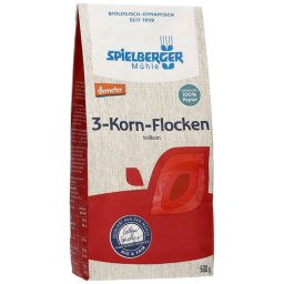 Fulgi din 3 cereale integrale bio 500g Spielberger