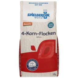 Fulgi bio din 4 cereale integrale demeter 500g Spielberger