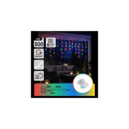 Aigostar - Ghirlandă LED de exterior pentru Crăciun, 300xLED/8 moduri, 3xAA, 18x06m, IP44, multicolor