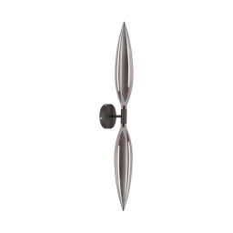 Aplica de perete NORDIC 2xG9/5W/230V negru/gri fumuriu