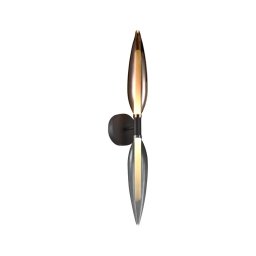 Aplica de perete NORDIC 2xG9/5W/230V, crom negru/cupru