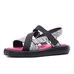 Sandale dama din piele mix, Gryxx H1WC80009A 47-Z, alb negru