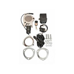 Valva electrica evacuare auto 76 mm din inox cu telecomanda 12V