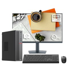 PC Office Complet OptimX OptimX T5 SFF cu procesor Intel Core i3-9100, 16GB DDR4, 512GB SSD, Win11 Pro si Monitor 27" FHD, IPS, LED + kit tastatura si mouse Pro KM500 cu fir NewTechnology Media