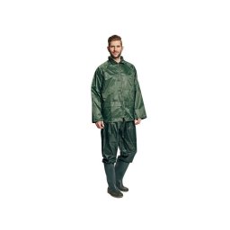 Costum impermeabil din poliester/PVC Carina, verde, M