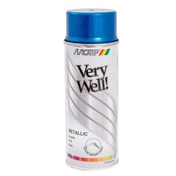 Vopsea spray decorativa metalizata MOTIP Very Well, acrilica, 400ml, albastru