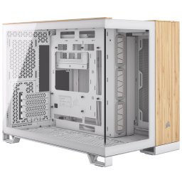 Carcasă CORSAIR 2500X, Micro-ATX, Dual Chamber, Tempered Glass, Bamboo White