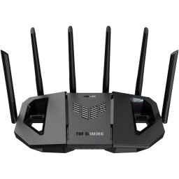 Router Gaming Wireless ASUS TUF Gaming BE9400, BE9400, Tri-Band, Quad-Core 1.5GHz CPU, 256MB/1GB Flash/RAM, 4K-QAM, MLO, 2.5G quad-port, Black