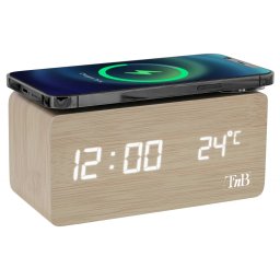TNB JOY fa acoperit LED cu ecran ceas cu alarmă wireless cu încărcător