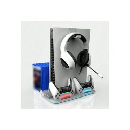 BLACKBIRD PS5 consolă cooler ventilator stație de încărcare játéktartó alb RGB BHDZ504