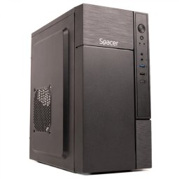 CARCASA SPACER, Mini Tower, mATX, MINI, fara sursa, USB 3.0 x 1, USB 2.0 x 1, USB Type C x 1, HD Audio, black SPCS-OC-MINI