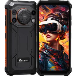 Telefon rugged Fossibot F110L, 4G, 6.75-inch, T615 Tiger, 4GB RAM + 128GB, NFC, Difuzor Puternic 128dB, Android 15, Orange