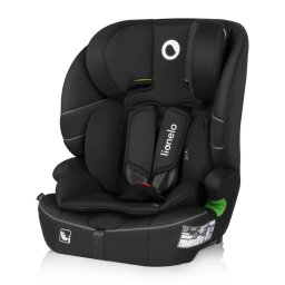 Scaun auto i-Size, Lionelo, Billy , 76 - 150 cm, 1 2 3, Isofix + top tether, Tetiera reglabila in 10 pozitii, Insertie ergonomica, Tapiterie lavabila, Testat la impact, Baza lata, Negru