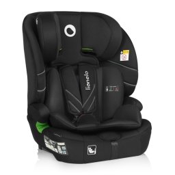 Scaun auto i-Size, Lionelo, Levi Fix, 76 - 150 cm, 1 2 3, ISOFIX + Top Tether, Tetiera reglabila in 10 pozitii, Insertie ergonomica Dri-Seat, Tapiterie lavabila, Negru