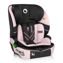 Scaun auto i-Size, Lionelo, Levi Fix, 76 - 150 cm, 1 2 3, ISOFIX + Top Tether, Tetiera reglabila in 10 pozitii, Insertie ergonomica Dri-Seat, Tapiterie lavabila, Roz