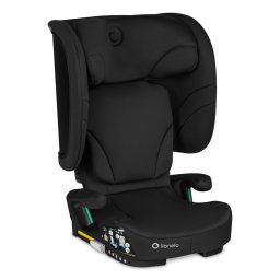 Scaun auto pliabil, Lionelo, Orin, i-Size, 100-150 cm, Tetiera reglabila in 14 pozitii, Spatar in 4 pozitii, Isofix+Top Tether, Sezut ergonomic, Husa transport, Suport sticla, Negru Carbon