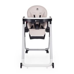 Scaun de masa, PetiteMars, Tasty, Multifunctional, Pana la 15 kg, Reglabil pe inaltime in 7 pozitii, Spatar reglabil pana la 175 grade, cu roti, Aluminiu, Jasmine Honey