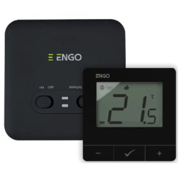 Termostat ambient ENGO E20i WIFI, programabil, fara fir, negru, conectivitate Tuya Smart. 5 ani garantie