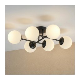 Brilagi - Lampă de tavan aplicată MALONY 6xE14/20W/230V, negru